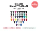 Editable Bella Canvas 3650 Color + Size Chart