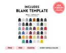 Editable Bella Canvas 3719 Color + Size Chart