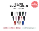 Editable Bella Canvas 3727 Color + Size Chart