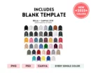 Editable Bella Canvas 3739 Color + Size Chart