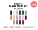 Editable Bella Canvas 6003 Color + Size Chart