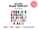 Editable Bella Canvas 8800 Color + Size Chart