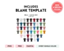 Editable Bella Canvas 3005 Color + Size Chart