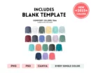 Editable Comfort Colors 1566 Color + Size Chart