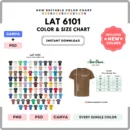 Editable LAT 6101 Color + Size Chart