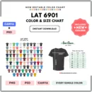 Editable LAT 6901 Color + Size Chart