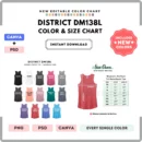 Editable District DM138L Color + Size Chart