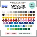 Editable Oracal 651 Color Chart