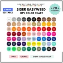 Editable Siser EasyWeed Color Chart