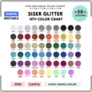 Editable Siser Glitter Color Chart