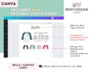 Editable Bella Canvas 3200Y Size + Color Chart