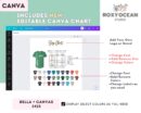 Editable Bella Canvas 3415 Size + Color Chart