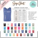 Editable Comfort Colors 9360 Size + Color Chart