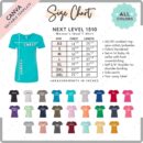 Editable Next Level 1510 Size + Color Chart