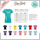 Editable Next Level 3710 Size + Color Chart