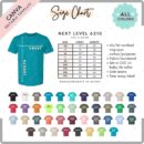 Editable Next Level 6210 Size + Color Chart