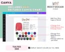 Editable Tultex 340 Size + Color Chart