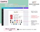 Editable Bella Canvas 6682 Size + Color Chart