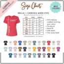 Editable Bella Canvas 6400 CVC  Size + Color Chart