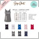 Editable Bella Canvas 6488 Size + Color Chart