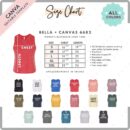 Editable Bella Canvas 6682 Size + Color Chart