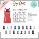 Editable Bella Canvas 8430 Size + Color Chart