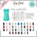 Editable Bella Canvas 8803 Size + Color Chart