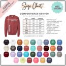 Editable Comfortwash GDH400 Size + Color Chart