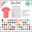 Editable Gildan 5000 Size + Color Chart