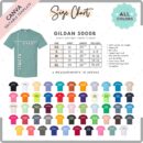 Editable Gildan 5000B Size + Color Chart