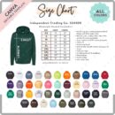 Editable Independent Trading Co. SS4500 Size + Color Chart