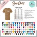 Editable LAT 6901 Size + Color Chart