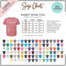 Editable Rabbit Skins 3321 Size + Color Chart