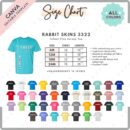 Editable Rabbit Skins 3322 Size + Color Chart